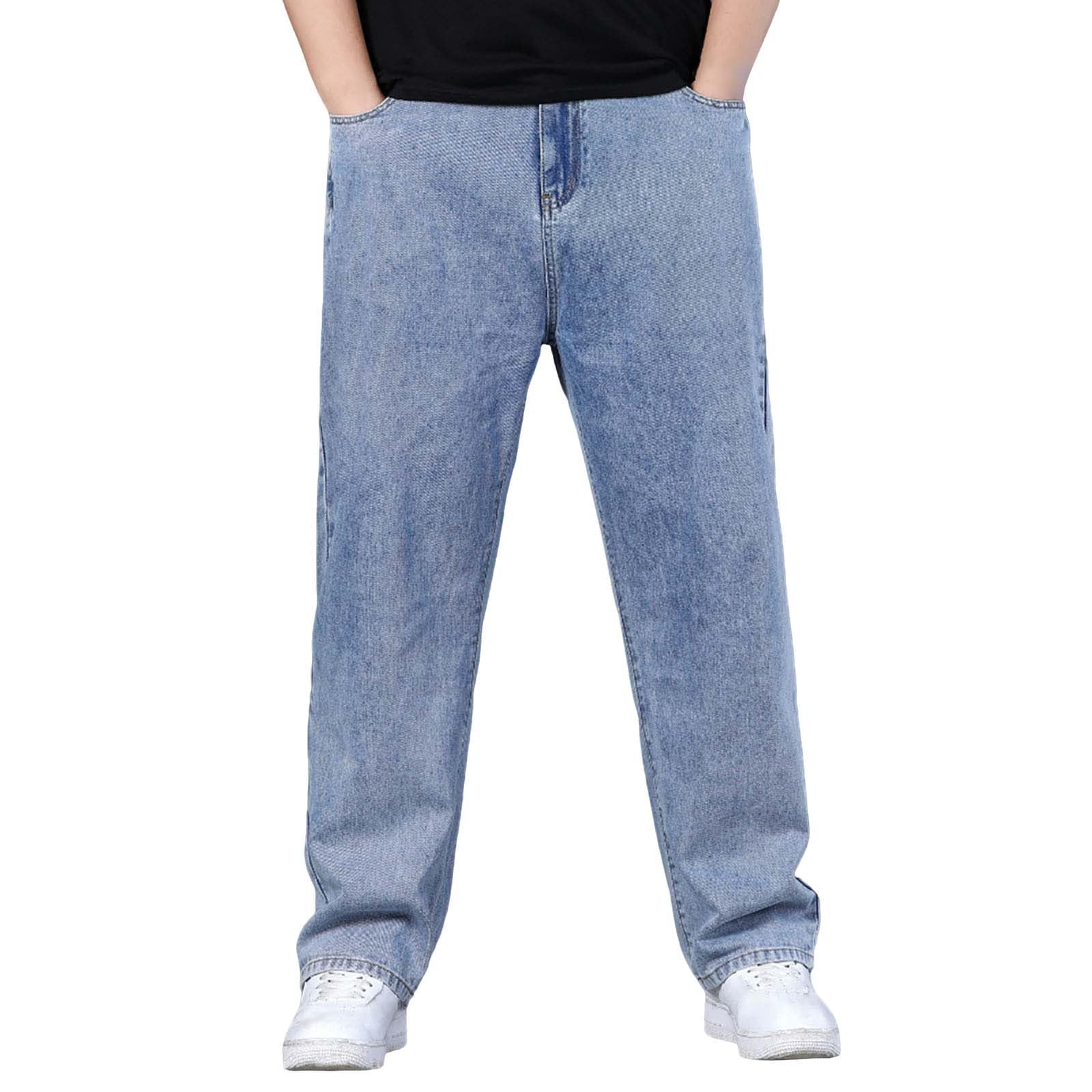 Jean droit homme coupe ajustée avec taille élastique et poches - 6