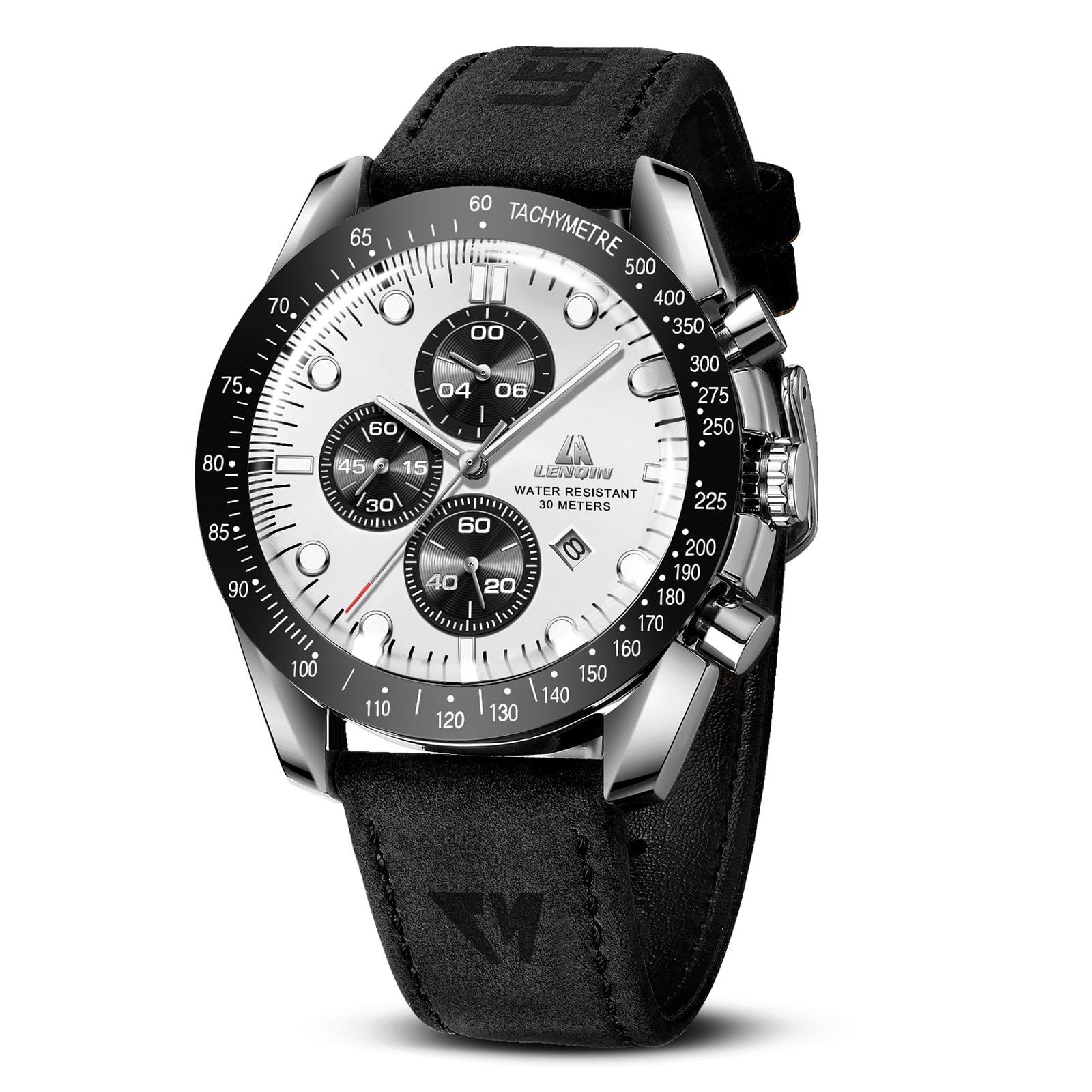 LN LENQIN Reloj Hombre Relojes Cuarzo Analógicos para Hombres Relojes Pulsera para Hombres Resistentes Al Agua hasta 30m Relojes Negocios Moda con Visualización De Fecha Reloj De Cuero