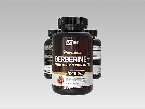 Miniatura 4 de NutriFlair Berberina 97% HCl con suplemento de canela de Ceilán, 120 cápsulas, alta potencia, calidad premium, apto para veganos, 60 porciones
