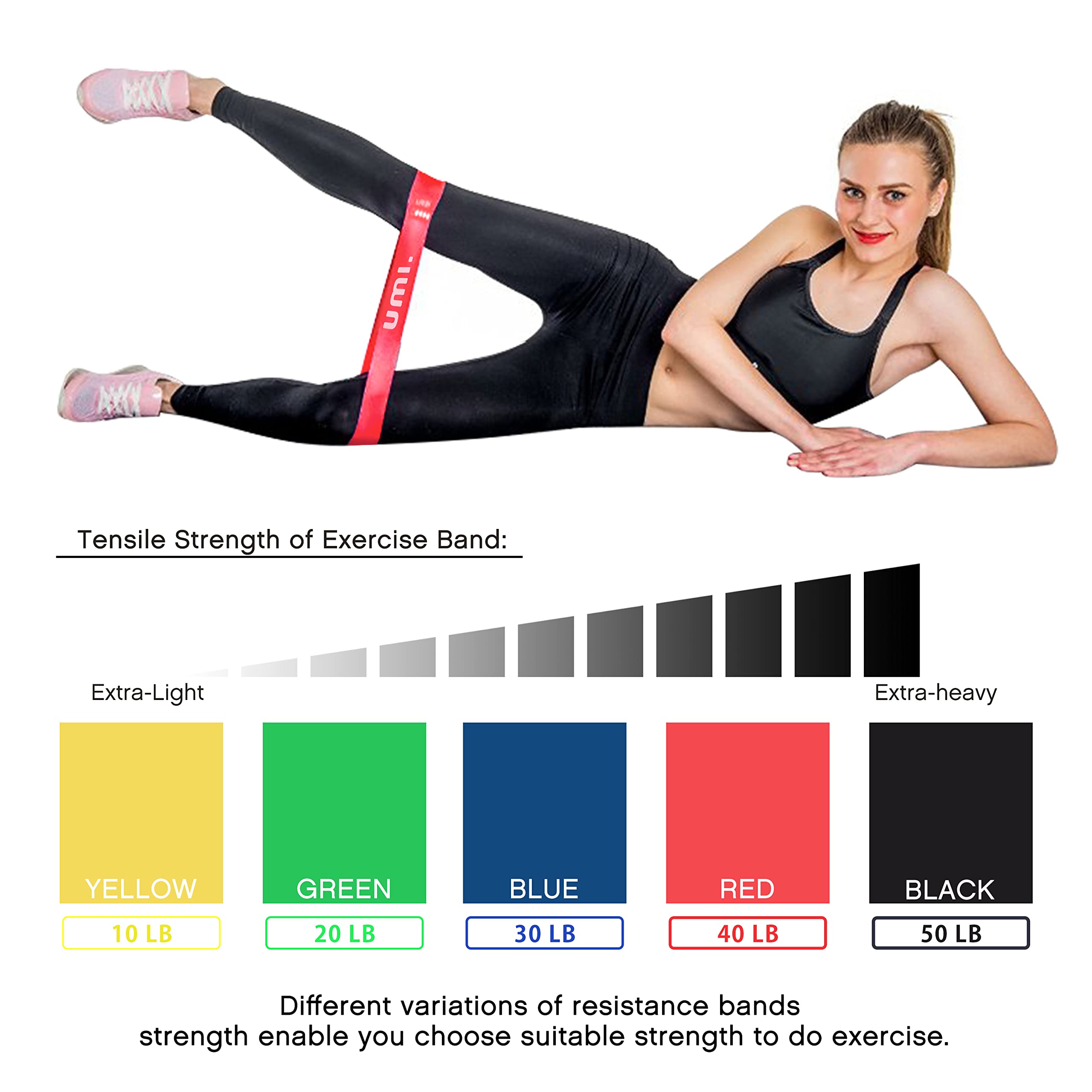Attrezzo Home Fitness Bande Elastiche Pilates Yoga Fasce Elastiche Per Allenamento - 5 Piedi, Per Pilates, Yoga, Aerobica, Casa E Palestra Fasce Allenamento Casa Palestra Cintura Palestra