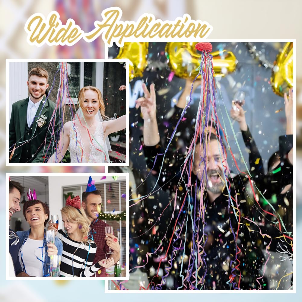 UNICRAFTALE Paquete de 30 serpentinas coloridas sin ensuciar, confeti, hechas a mano, para bodas, fiestas, celebraciones, Año Nuevo, apertura, cumpleaños, jubilación, fiesta, decoración