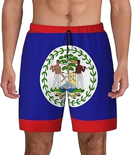 Honduras Flag Mens Swim Trunks with Compression Liner 2 in 1 Quick Dry Bathing