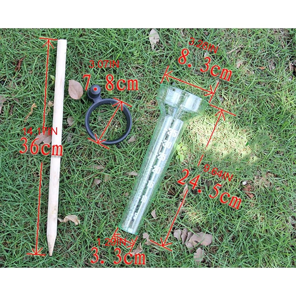 Pluviometro Da Giardino 35 Mm - Misuratore Pioggia In Plastica, Strumento Per Irrigazione Precisa