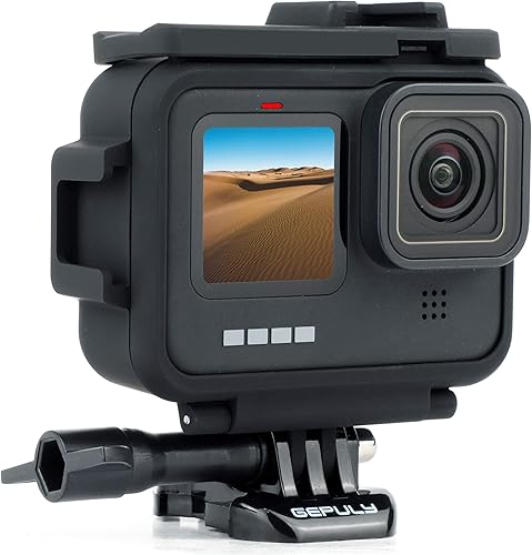 Funda protectora para GoPro Hero 9 10 11 Negro, ABS, doble ranura para zapata fría, jaula de vlog, hebilla de liberación rápida y tornillo de pulgar