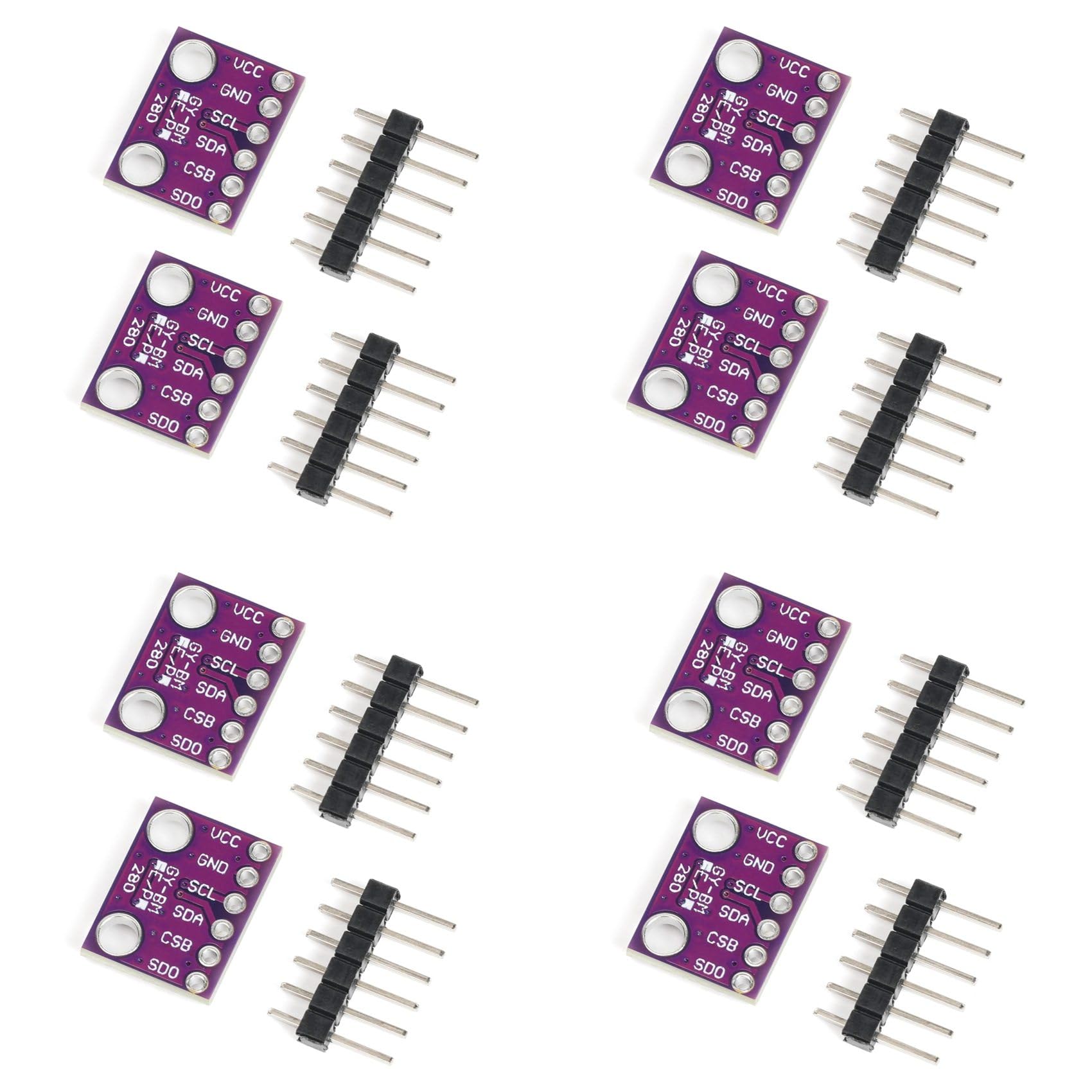 Jnchdghwa As Shown 8Pcs Bme280 3.3V Sensor Module Atmospheric Pressure Temperature Humidity Sensors Spi Breakout -Bme280
