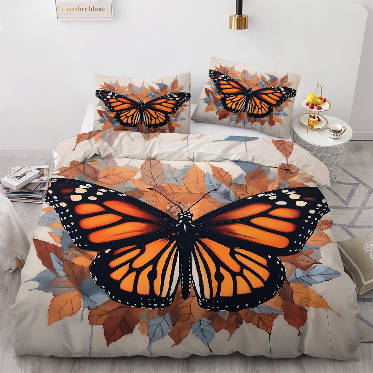 Housse de couette 140x200 cm esthétique rétro pour une chambre cocooning et douce