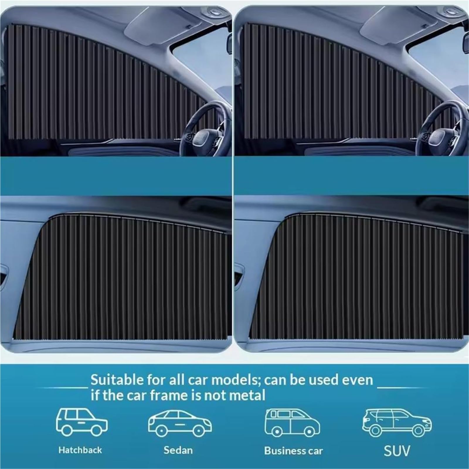 Coche Sun Shade Parasol Universal para Coche Cortinas Reflectantes de protección Ultravioleta
