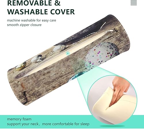 Miniatura 3 de Christmas Balls Yoga Bolster Pillow Round Cervical Neck Roll Pillow Cover Small Round Pillows Decorative Throw Pillows for Leg Support Cylinder