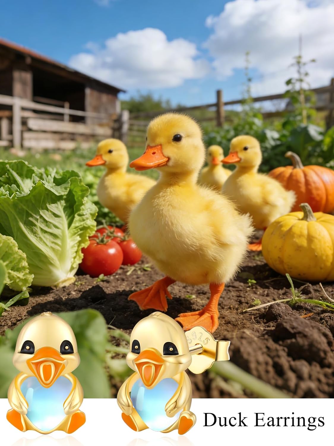 Dreamboat Cute Animal Stud Earrings Sterling Silver Hypoallergenic Sensitive Ears Moonstone Heart Earring Fashion Jewelry Gifts for Women Wife Daughter Grandkids Her - Image 3