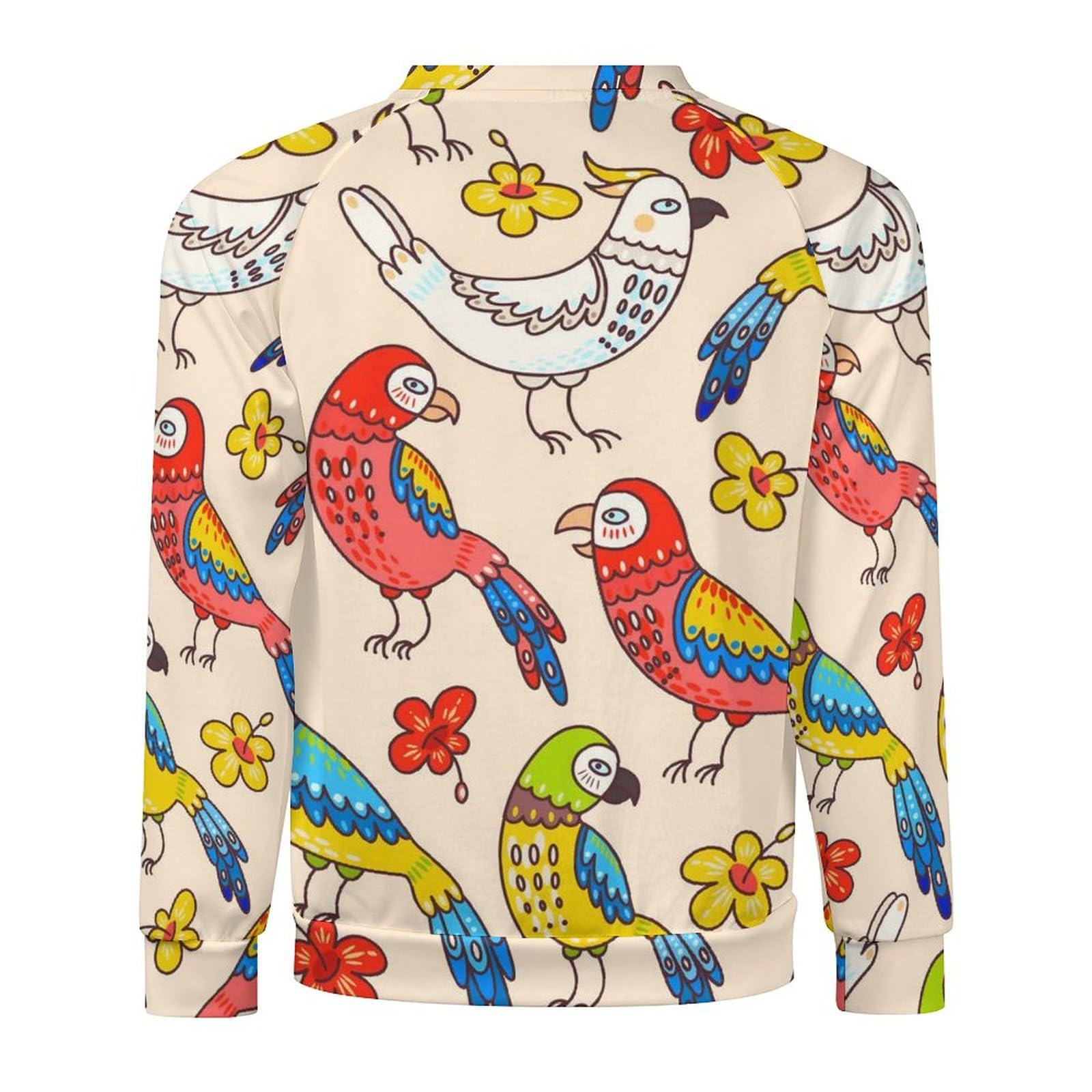 Amazon.co.jp: プルオーバー メンズ 長袖 カラフル オウム柄