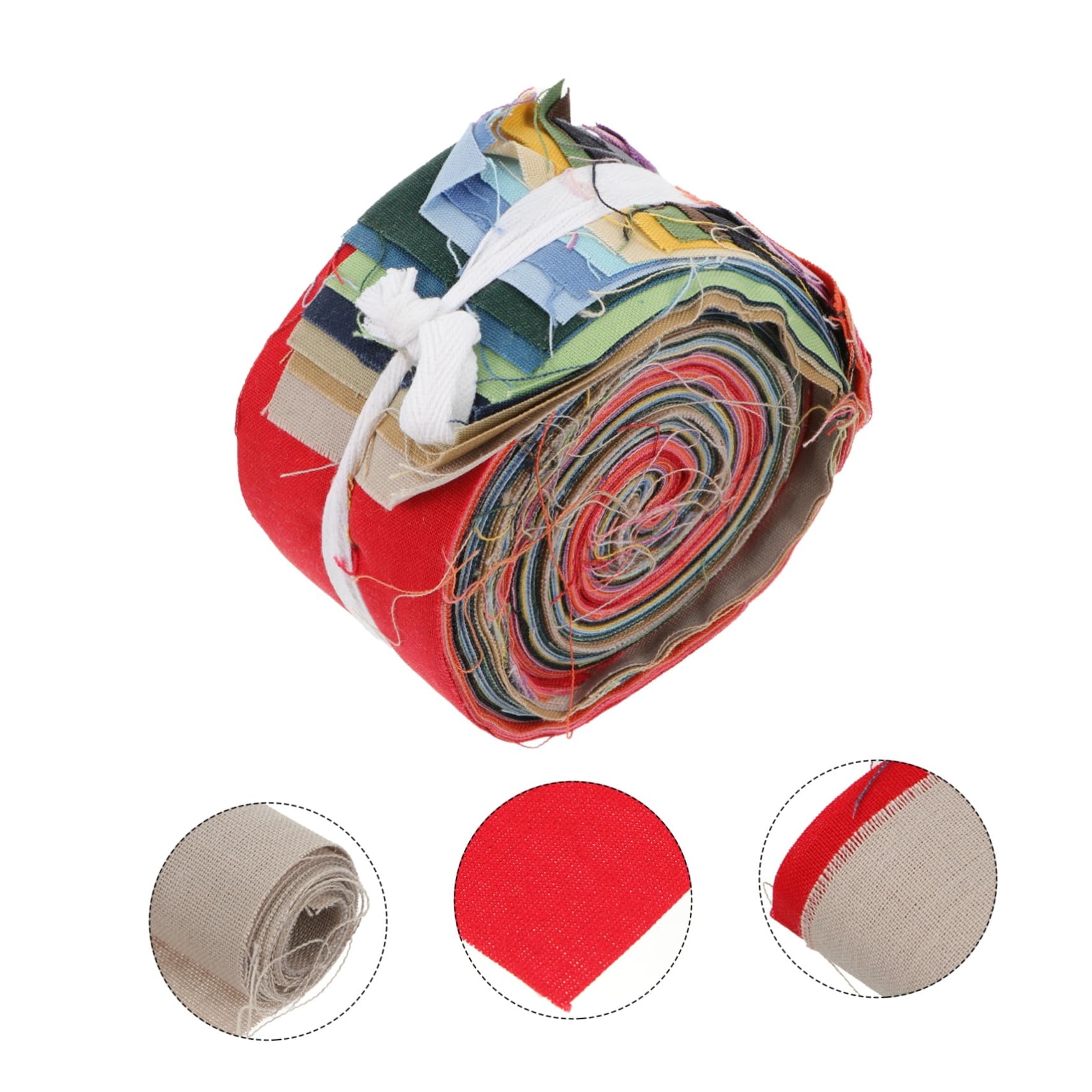 Tiras de Tela de Patchwork Decorativas 26 Piezas de Lino para Bricolaje