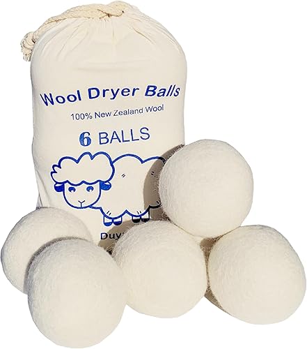 Bolas de secado de lana, tamaño XL, reutilizables, 100% lana orgánica, seguras para bebés, reemplaza las hojas de la secadora, viene con una canasta