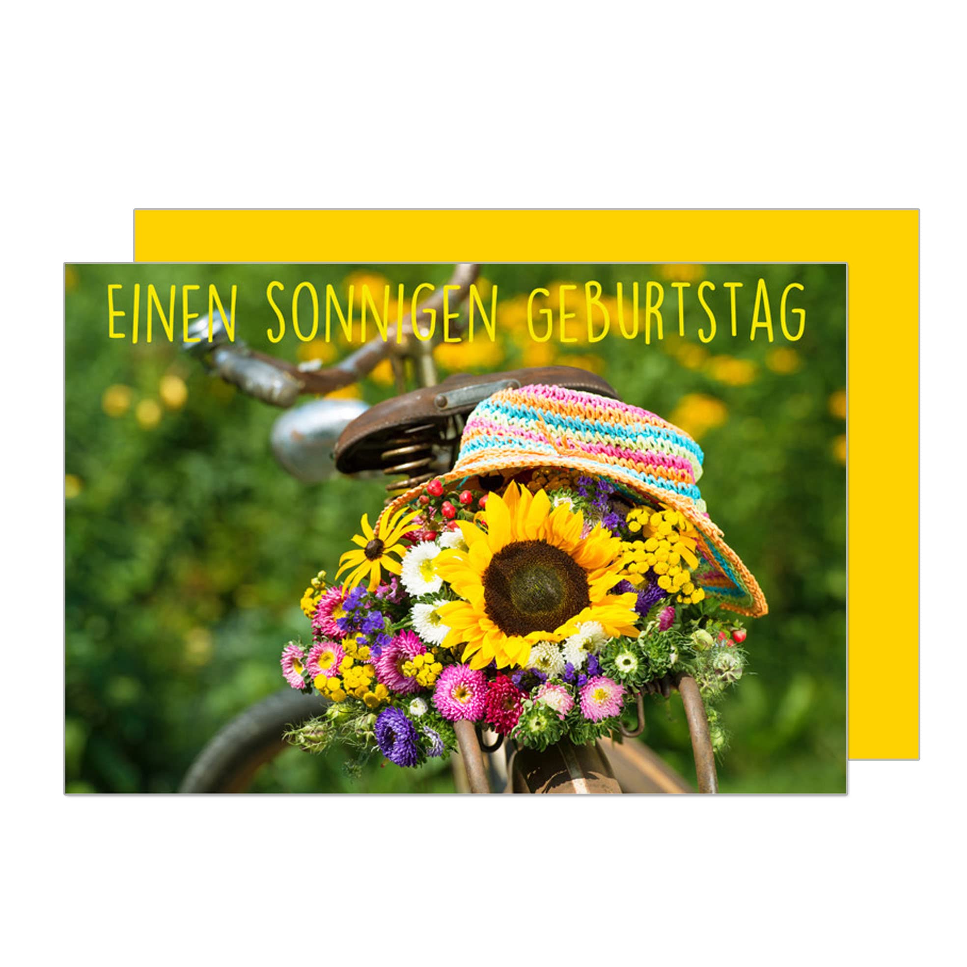 Carte Anniversaire 30 Ans Edition Seidel Carte D'anniversaire De Qualité Supérieure Avec Enveloppe - Carte De Vu0153ux - Billet Happy Birthday - Homme Et Femme - Tournesol - Vélo - Bouquet De