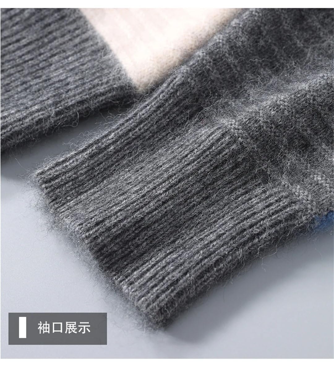 Maglione da uomo in cashmere spesso a maniche lunghe pullover girocollo in lana lavorata a maglia