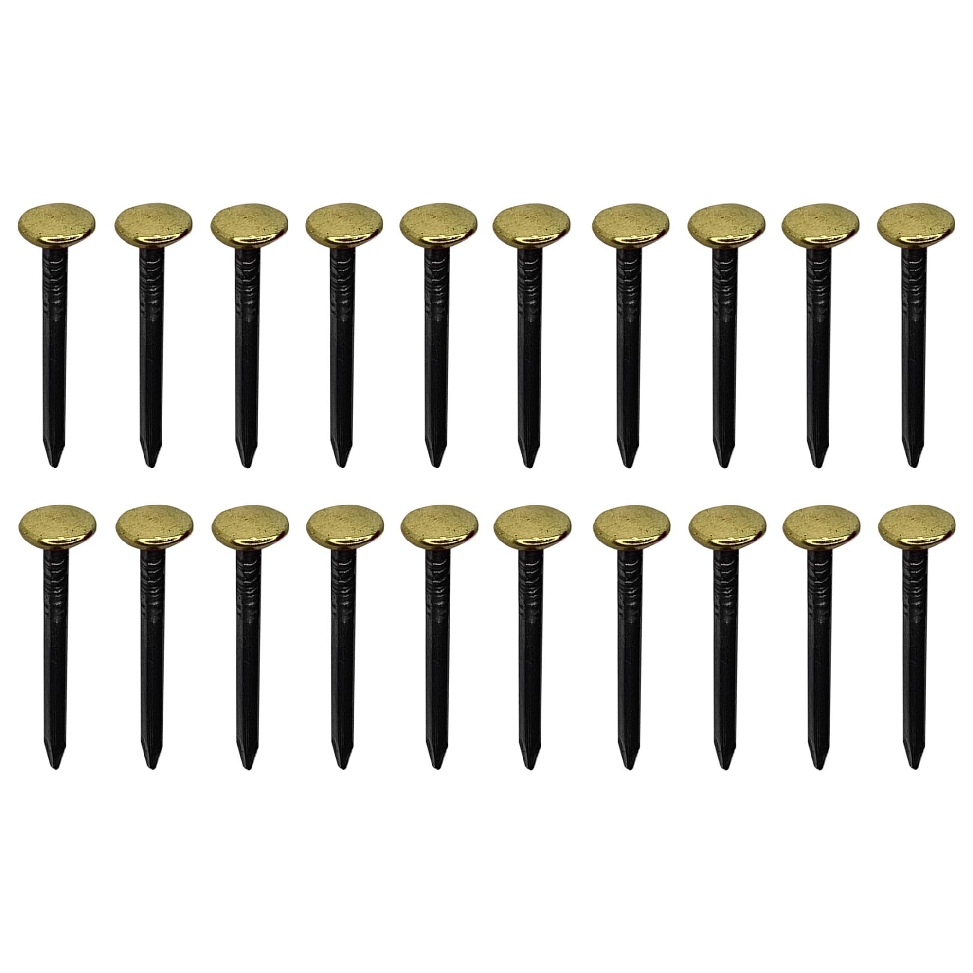 cyclingcolors 20 x mosiężne złote szerokie gwoździe stalowe gwoździe do montażu na ścianach zdjęcia dekoracyjne obrazy 2x40mm