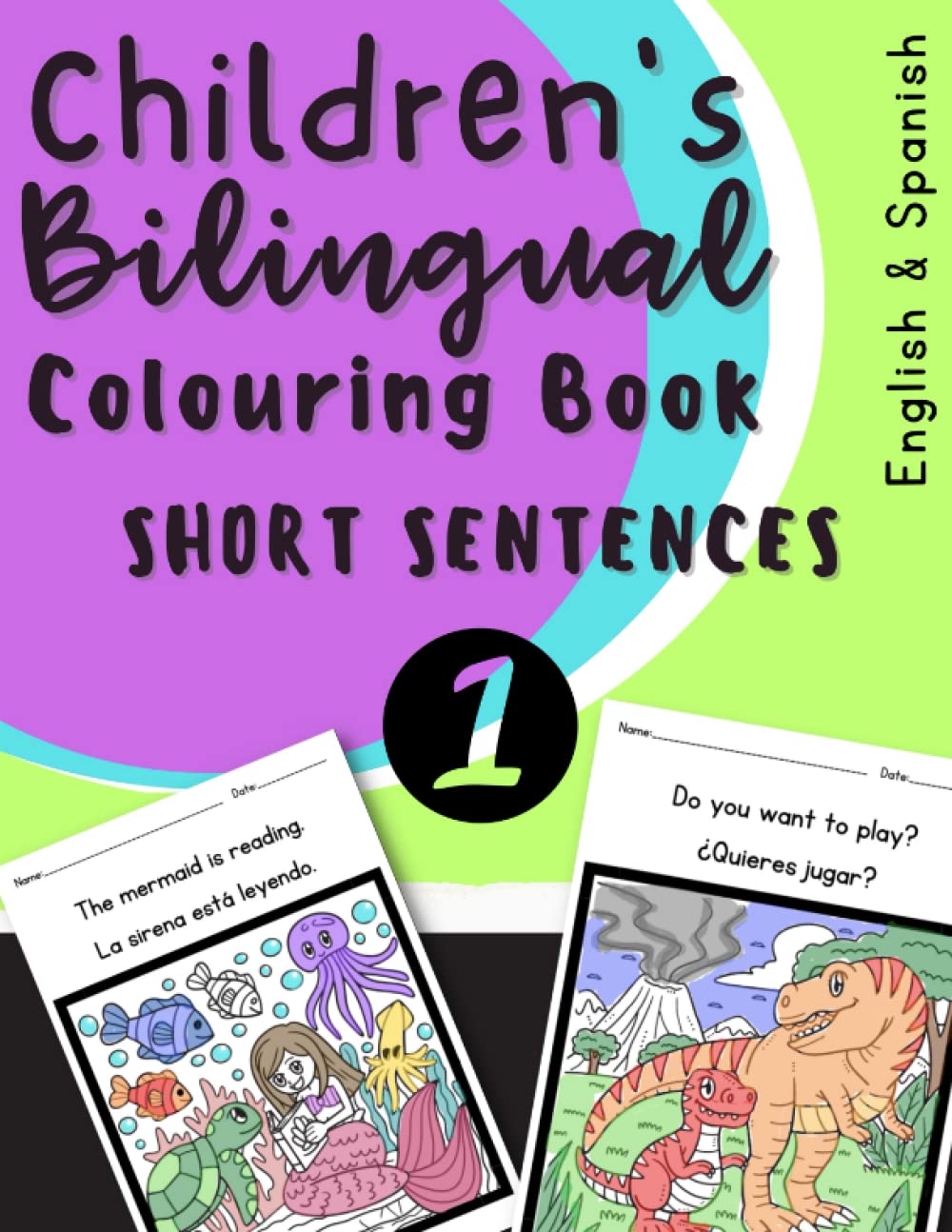 Children's Bilingual Colouring Book: English and Spanish
