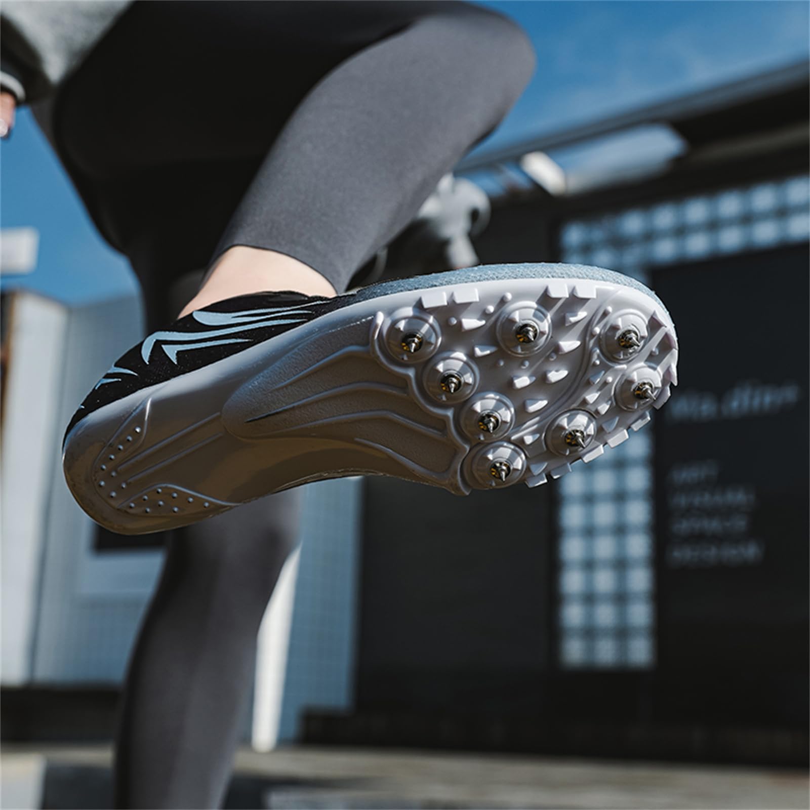 Chaussures D'athlétisme Hommes Femmes Baskets À Pointes De Sprint De Course De Saut D'entraînement pour Jeunes Garçons Et Filles