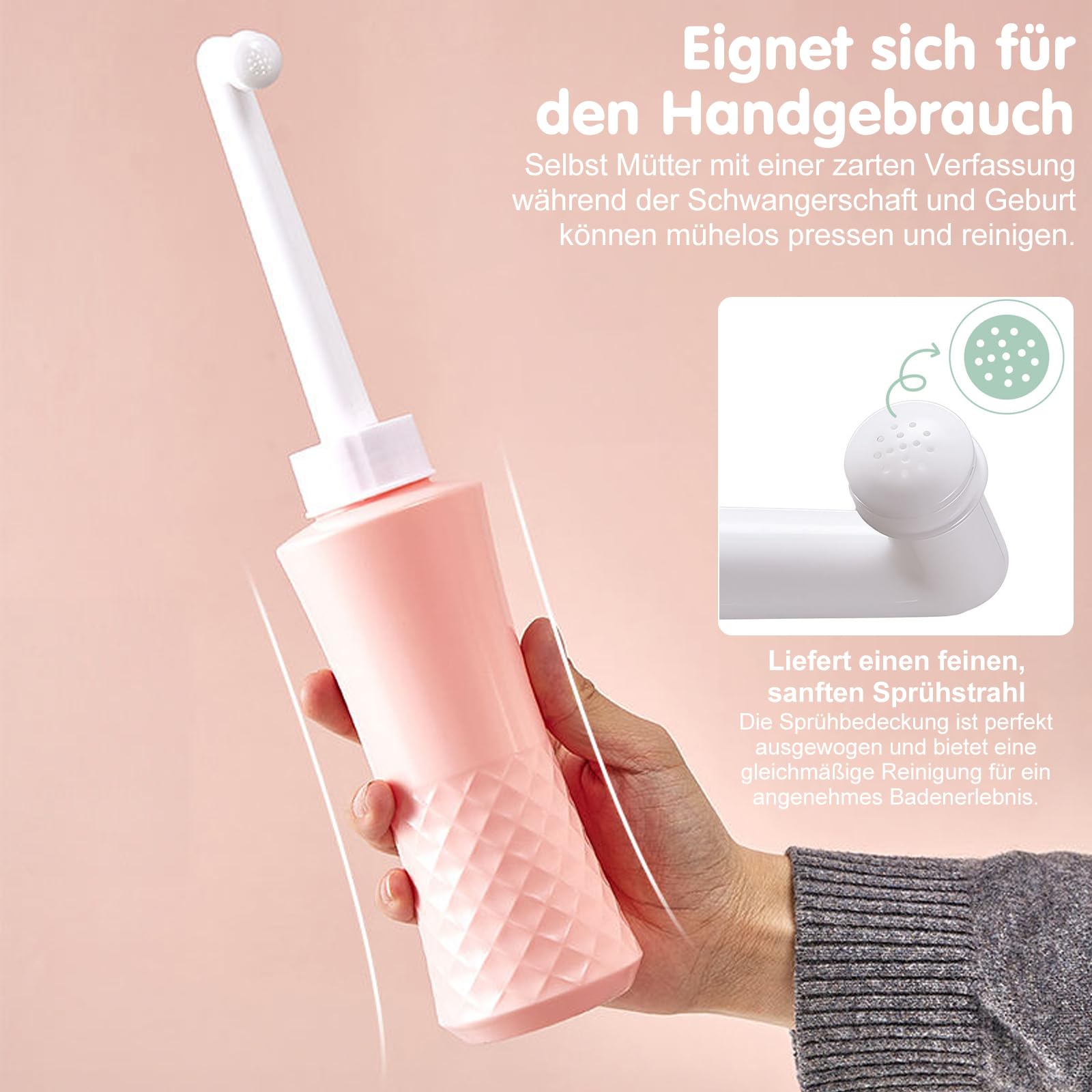 Bidet portatile, bidet da viaggio elettrico, doccetta per doccia con serbatoio dell'acqua, bottiglia per doccia intima, letto settimanale e toilette all'aperto, campeggio, per uomini e bambini