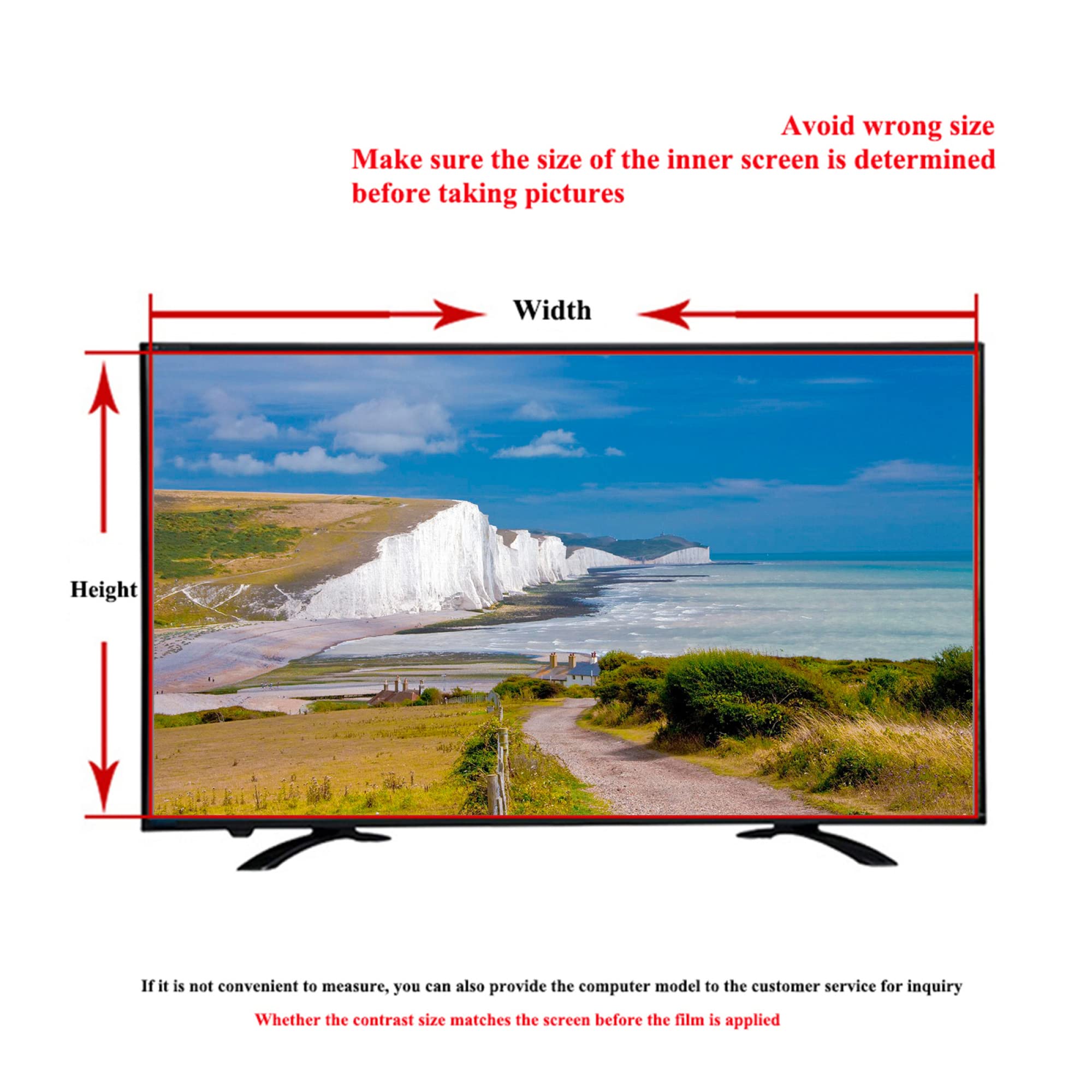 Folia ochronna na ekran telewizora, folia ochronna na ekran telewizora o przekątnej 32-75 cali, folia antyodblaskowa i przeciwzarysowa do wyświetlaczy LCD, LED, 4K OLED i QLED HDTV(65in 1440x809mm)