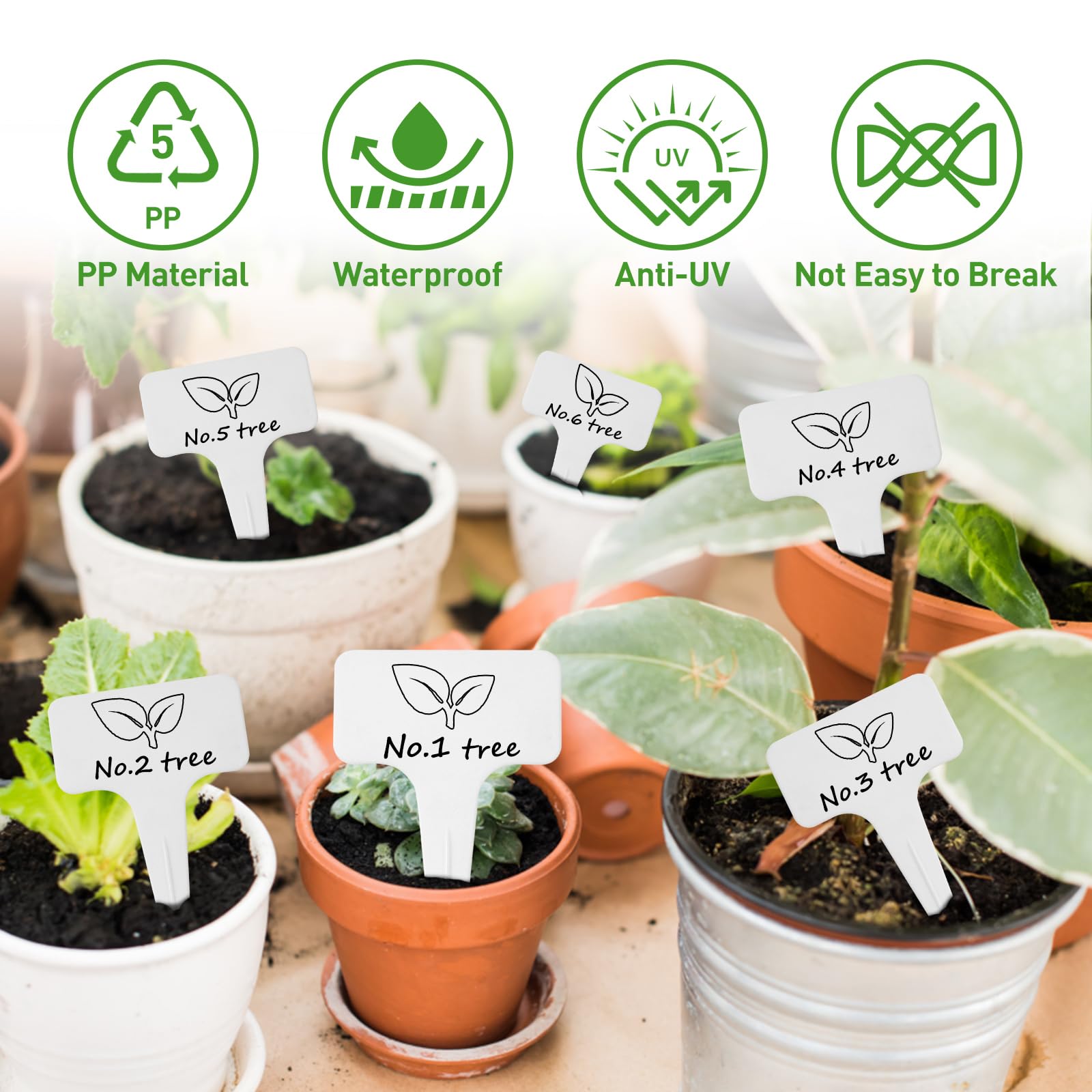 Etichette Per Piante Resistenti - 100 Pezzi Con Pennarello Incluso - Foto 10