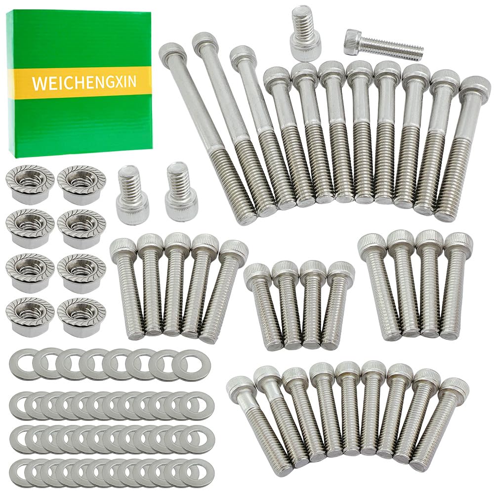 WEICHENGXIN 86pcs Stainless Engine Bolt Screw Kit for YFS200 Blaster 200 1988-2006