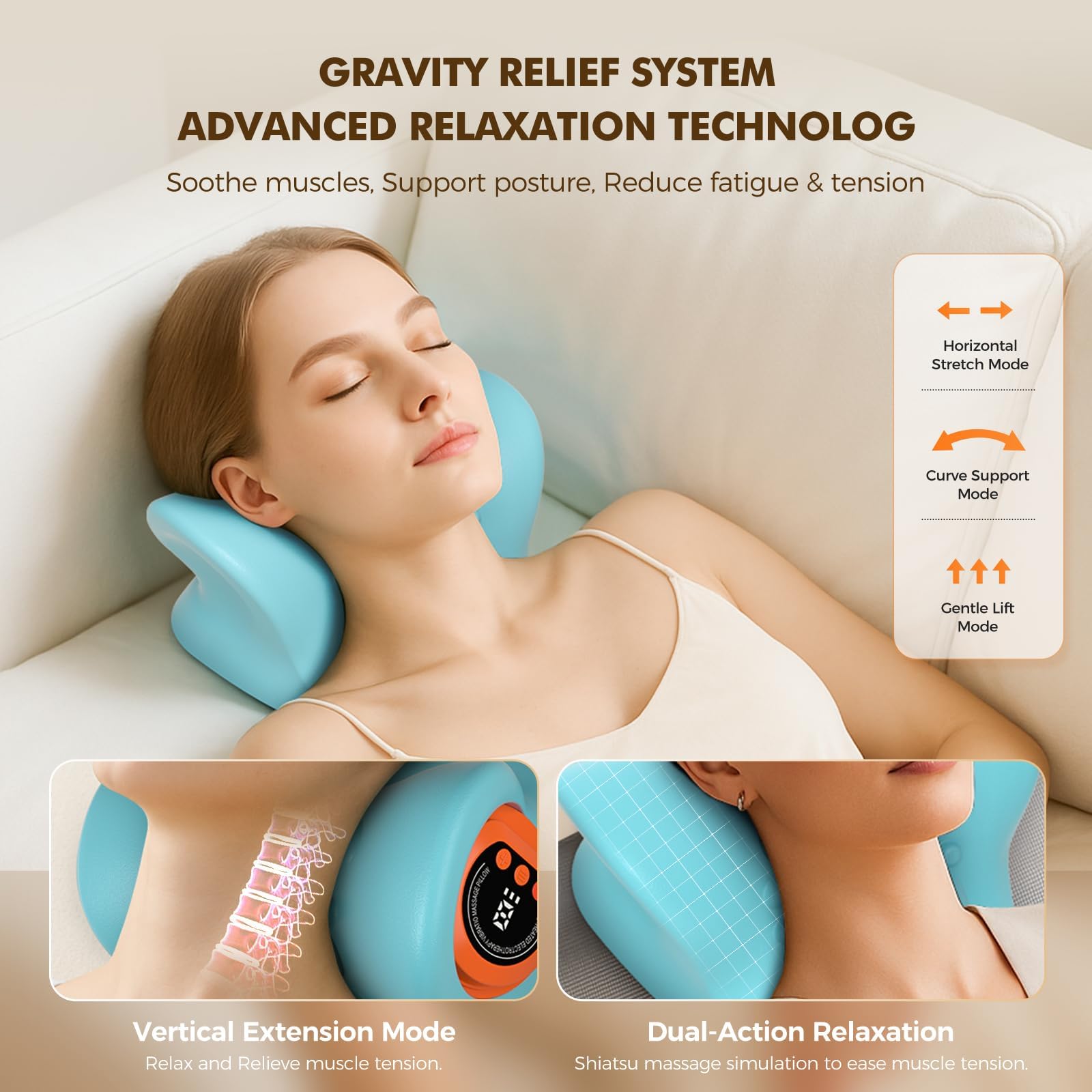 Appareil De Massage Cervical, Appareil De Massage Electrique Chauffant Portable Pour Le Cou Avec Télécommande, Masseur Cervical, Idéal Pour Les Voyages Et Les Employés De Bureau