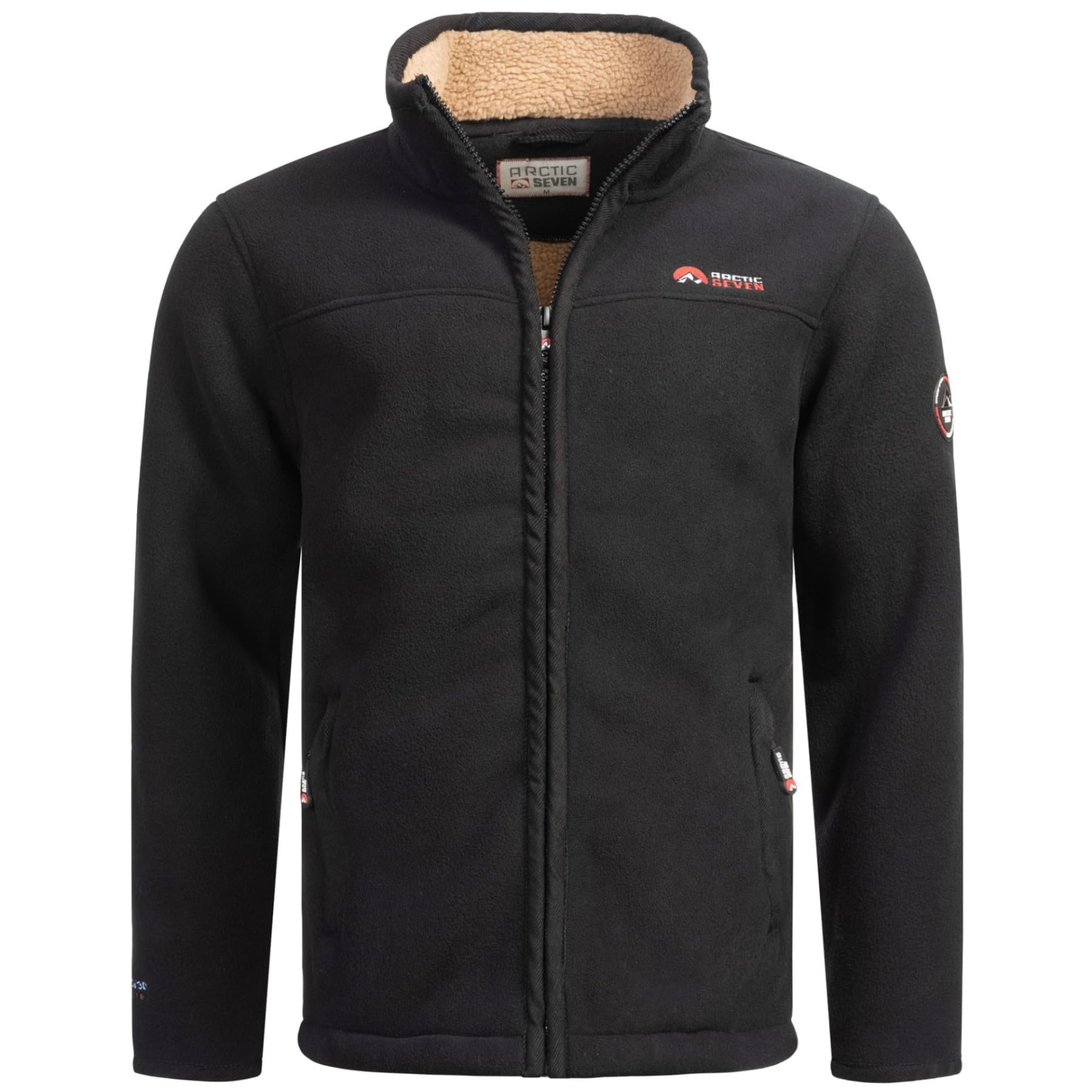 Herren Fleece Jacke mit Teddyfell Futter Fleecejacke Wanderjacke AS325