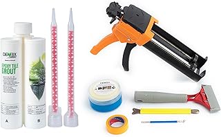Epoxy Grout & Tools for Tile & Stone, Waterproof, Stain, Mold, Mildew, C...