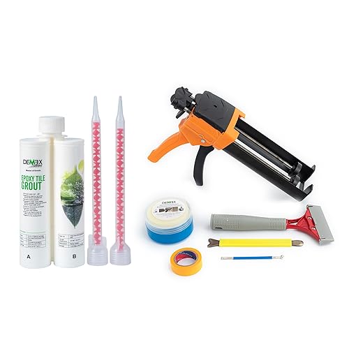 Lechada epoxi y herramientas para azulejos y piedras, impermeables, manchas, moho, grietas y productos químicos para suelo y pared, listas para