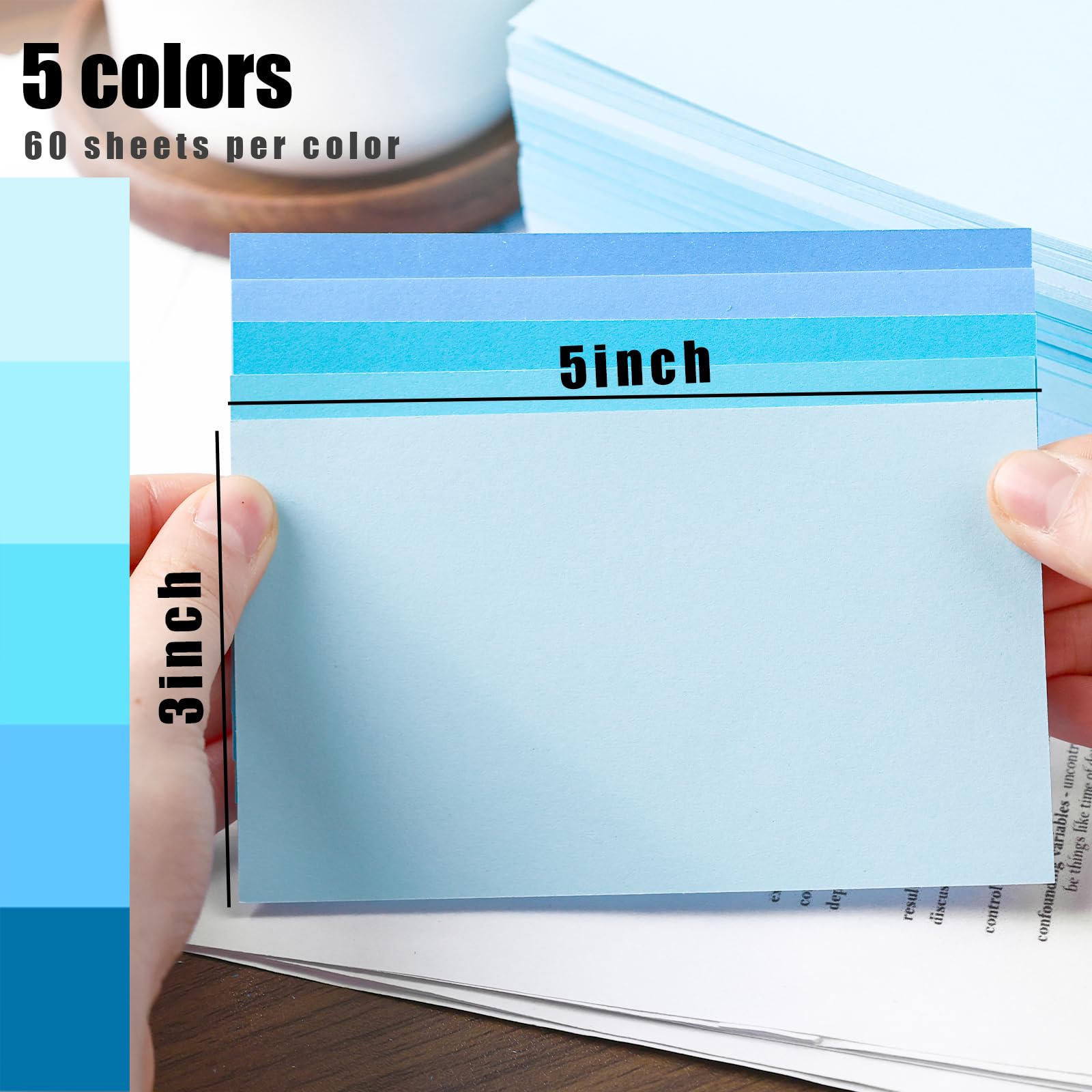 Snapklik.com : 300PCS Index Cards, 3x5 Inch Colored Index Cards Blank ...