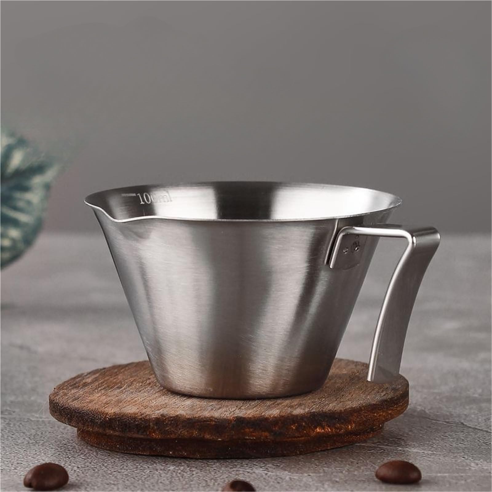 Taza de café acero inoxidable, taza extracción Espresso con boquilla guía, práctica onzas, accesorios cocina y cafetería, 3 uds Para Espumar(White-100ml)