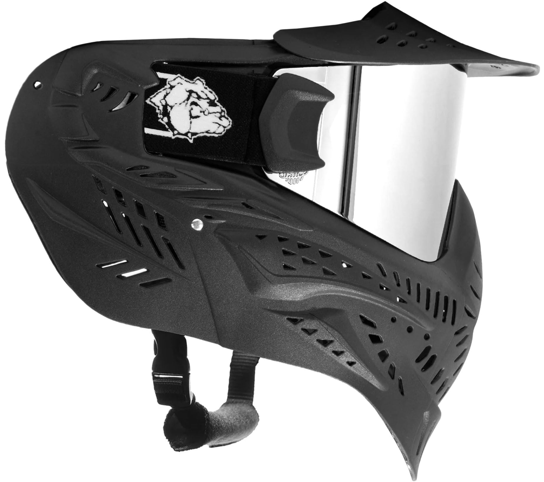 Maddog HK Army HSTL Paintball Airsoft Mask Goggle System | Replaceable Thermal Dual-Pane Anti Fog Lens | Adjustable Full-Face Safety Certified Protection - Black with Chrome Lens