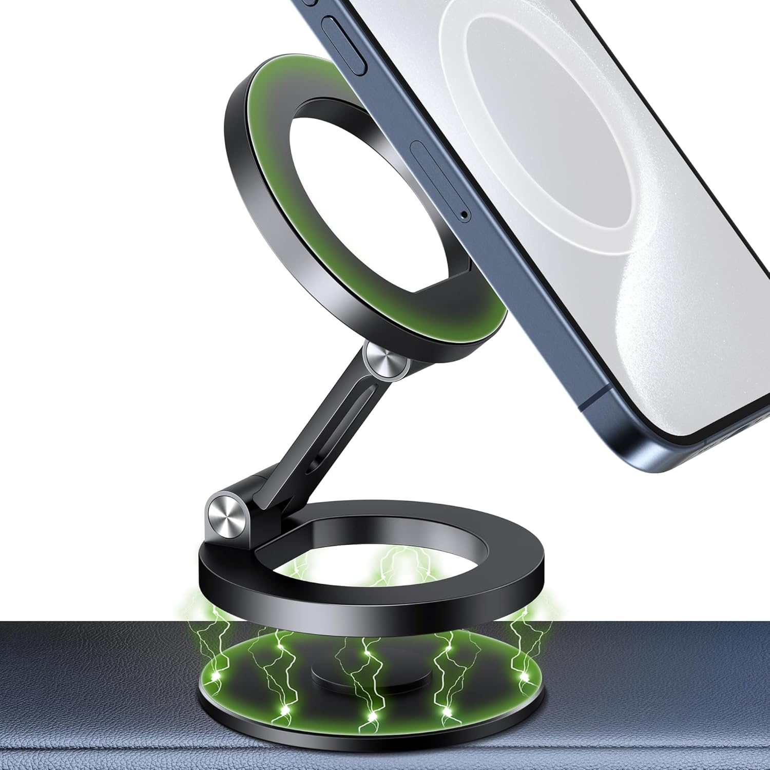 elitehood Folding Dual Phone Holder for Car