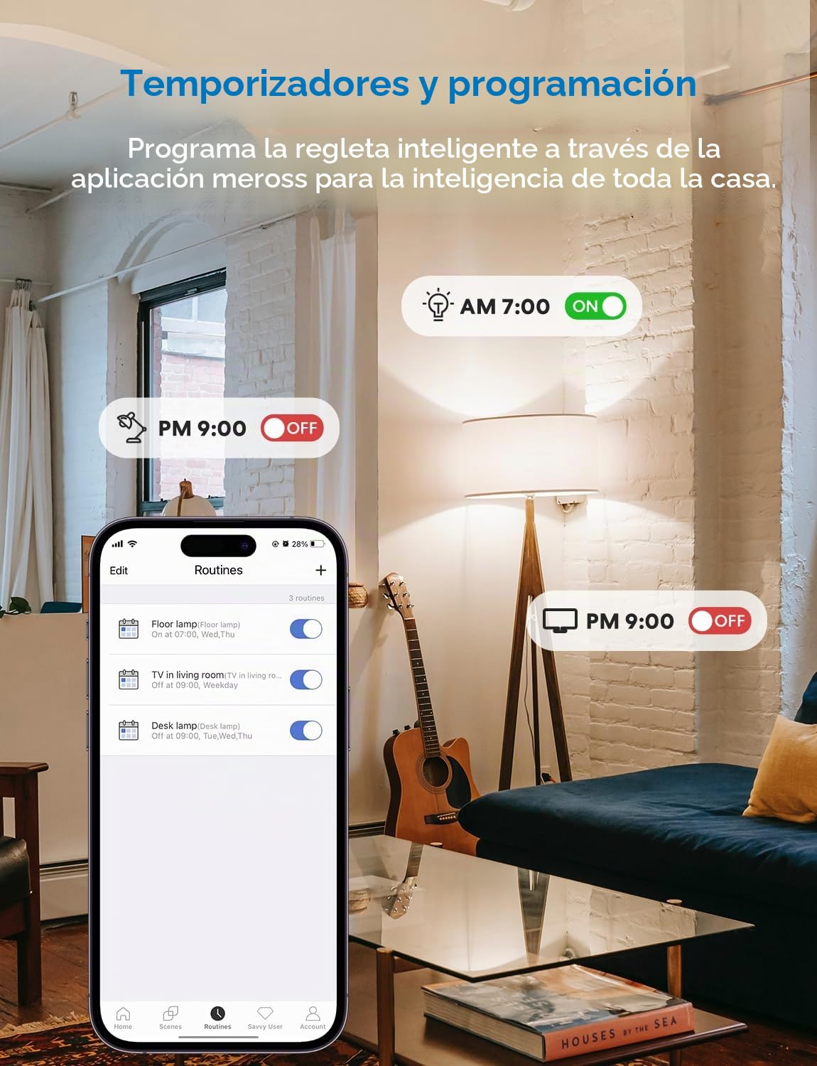 meross Regleta italiana Alexa multienchufe inteligente con USB WiFi con 3 tomas CA 4 puertos USB, enchufe inteligente protección contra sobrecarga, compatible con SmartThings, Alexa, Google y App
