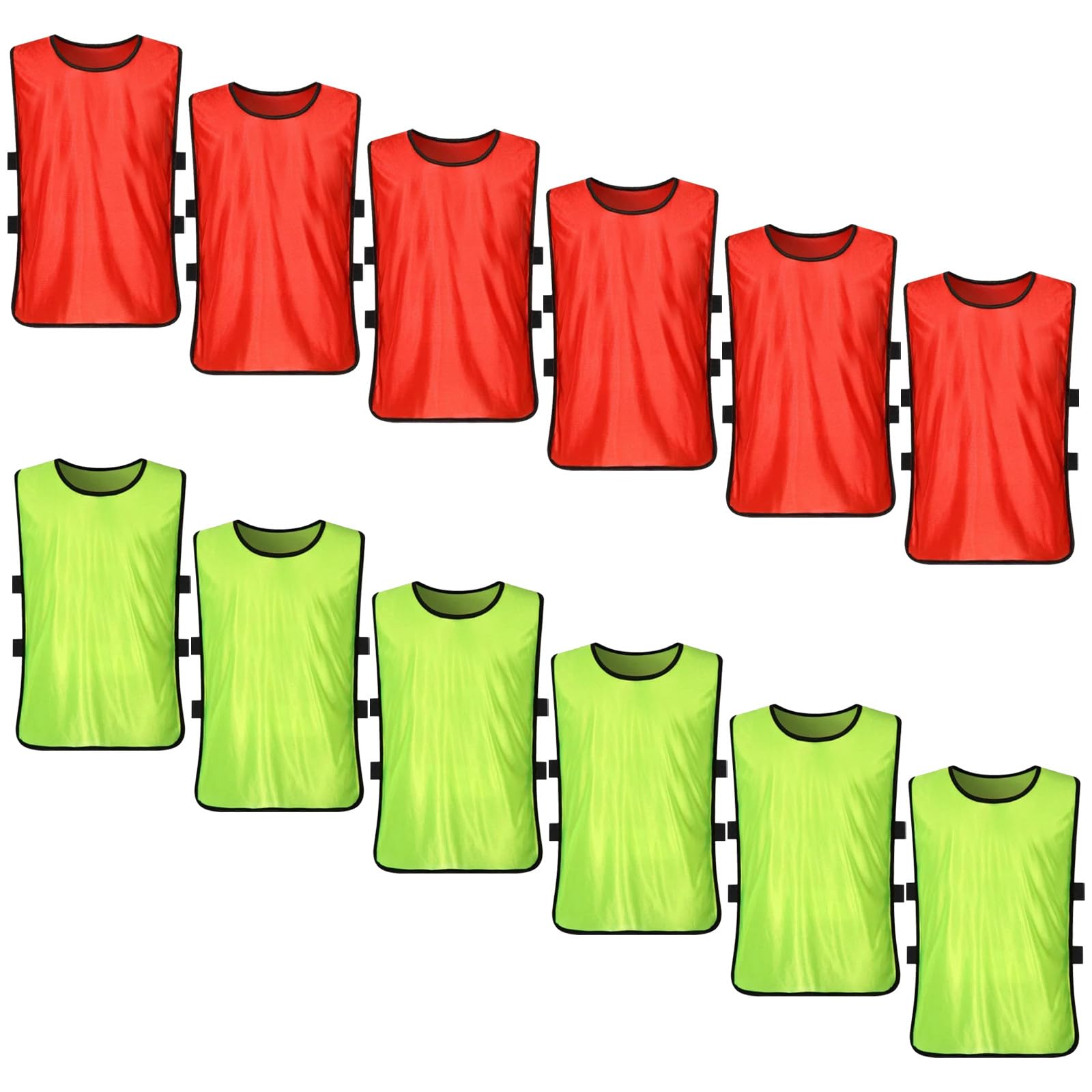 SUPVOX Chaleco de Entrenamiento Fútbol y Baloncesto en Verano, de Poliéster Secado Rápido y Diseño de Malla para Distinguir Jugadores