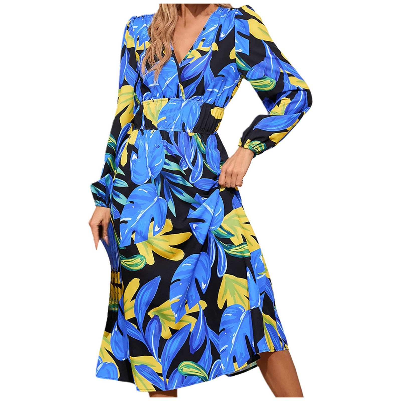 Generic Vestidos Boda Mujer Elegantes de Estilo Festivo y Temperamento con diseño de Cuello en para Mujer Sujetador Vestido Espalda