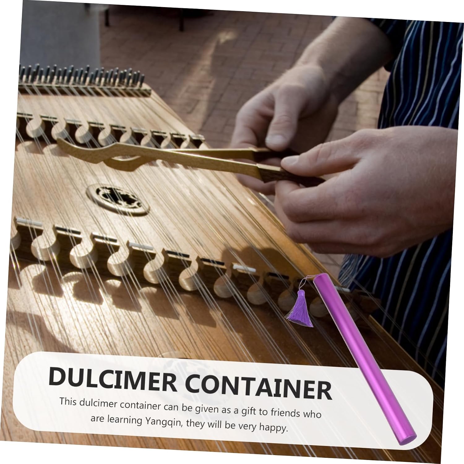 Milisten Dulcimer Parts Accessories Bamboo Storage Case Tube Musical Instrument Accessory for Professionals