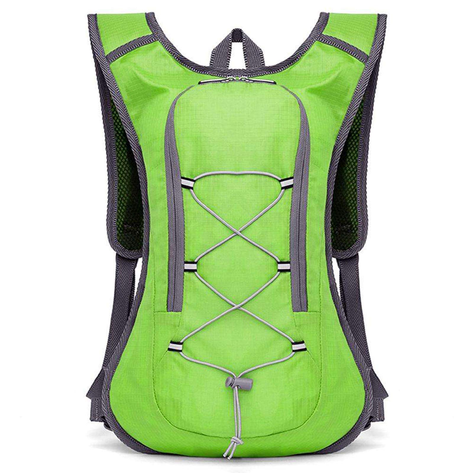 Sac à Dos VTT, Sac Hydratation avec Poche d'eau 2LSac à Dos Running Léger 8L pour Homme Femme pour Vélo VTT Randonnée Alpinisme Camping,Green