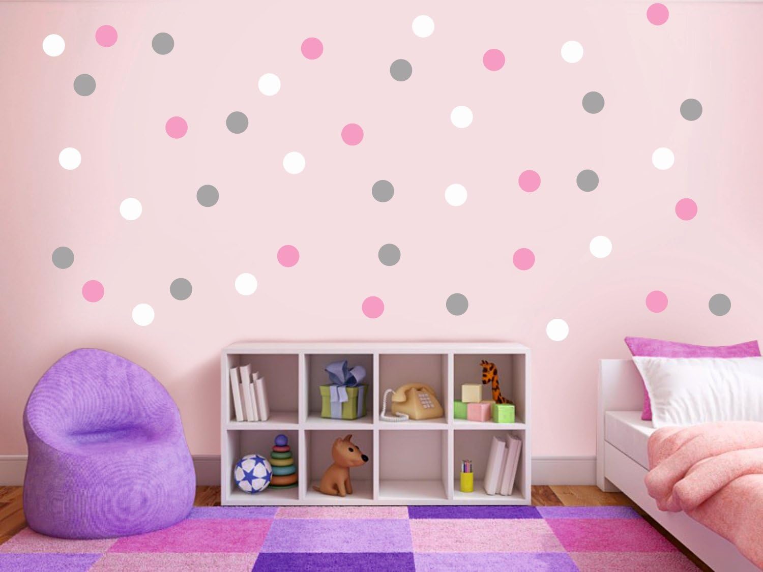 'Children's Bedroom Wall Sticker Set "Pastel Circles in