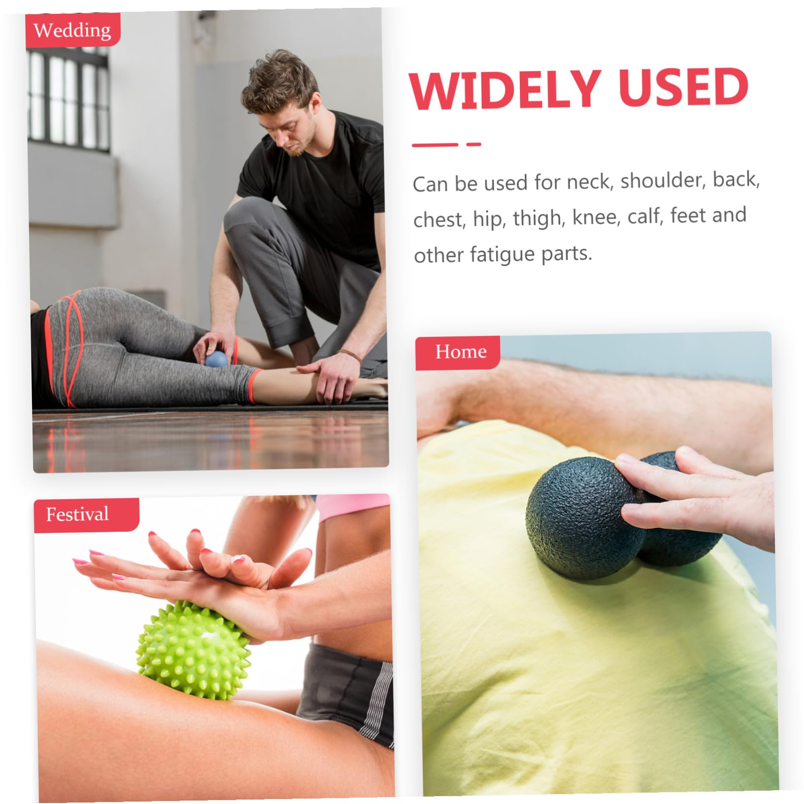 Bola de Masaje Portátil para Aliviar Músculos, Rodillo Térmico y Diseño Ergonómico, para Fitness y Yoga