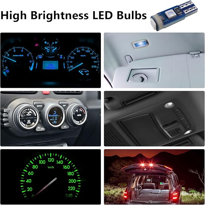 12 LED T5 74 73 37 2721 Panel Instrumento Azul Ecocstm miniatura 7
