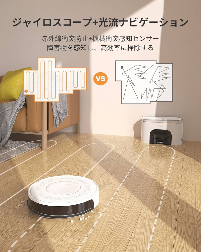 Verefa ロボット掃除機 V60m Pro 自動ゴミ収集 3in1 Amazon | Verefa