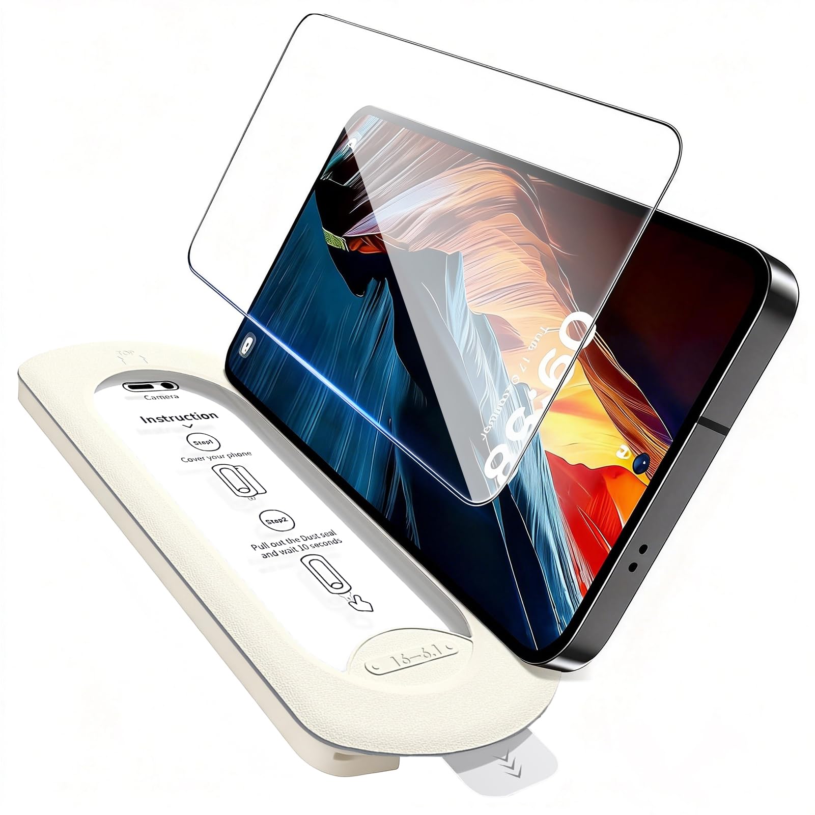 MDHANDD Panzerglas für iPhone 16/15, 9H Schutzglas Full Scre