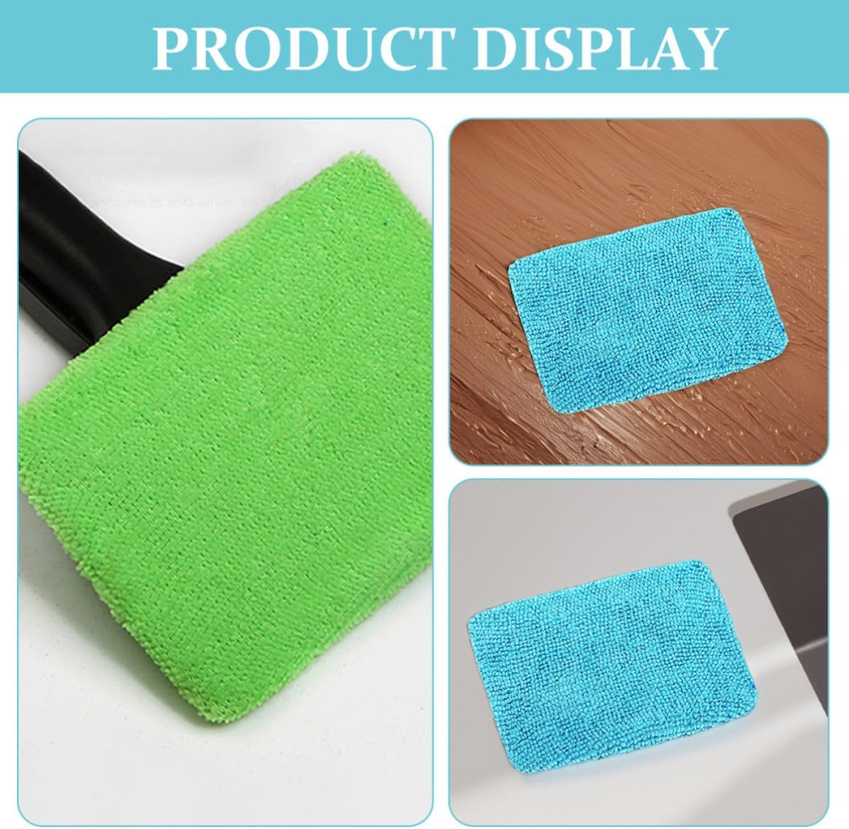 6pcs Microfiber Car Window Cleaning Cloths for Auto Detailing and Windshield Care, Reusable Dust and Fog Removal Towels for Automotive Exterior and Interior