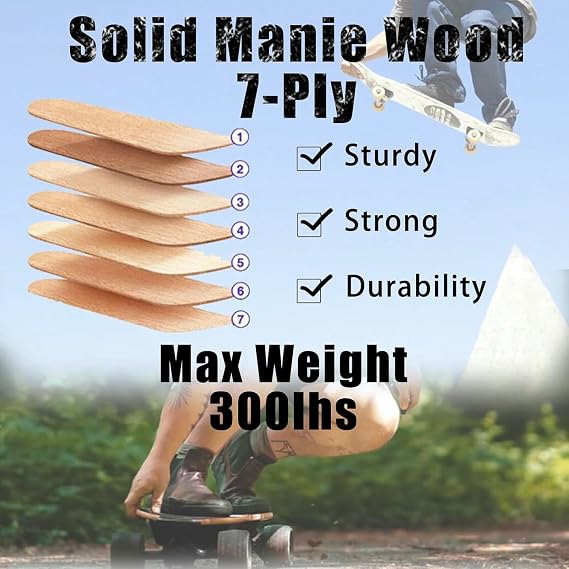 Electric Longboard, Remote Control Longboard with Remote 7 Layers Maple, Max Speed 35MPH for Adult Street Rides