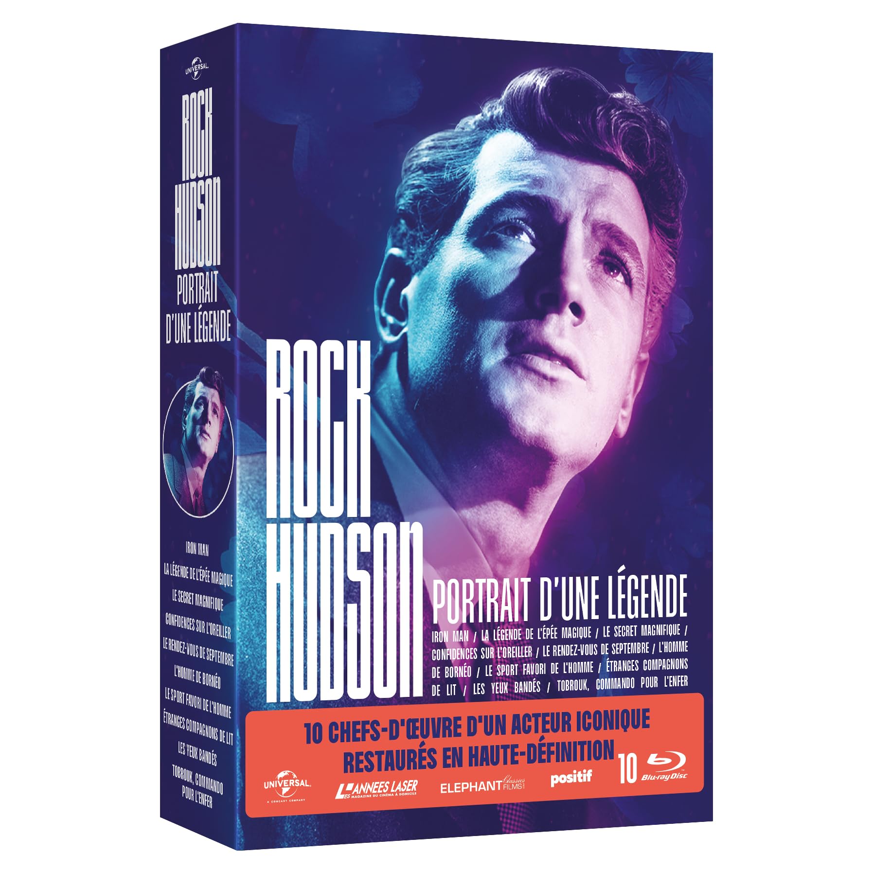 [Elephant Film - Edition officielle en langue française - Rock Hudson - Portrait d'une légende - Mediabook 10 Blu-ray + Livret 96 pages