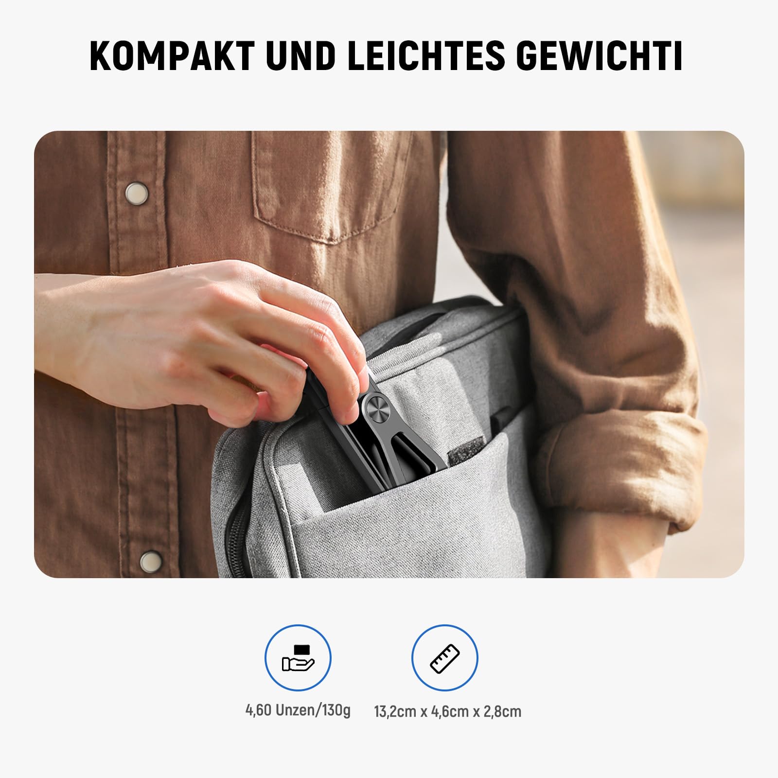 NEEWER Einstellbare Handy Stativhalterung mit 1/4" Gewinde 180°Neigung 360°Drehung Reinigungstuch Telefonklammerhalterung Kompatibel mit iPhone Samsung Android Kamerakäfig für Videoaufnahmen, GA010