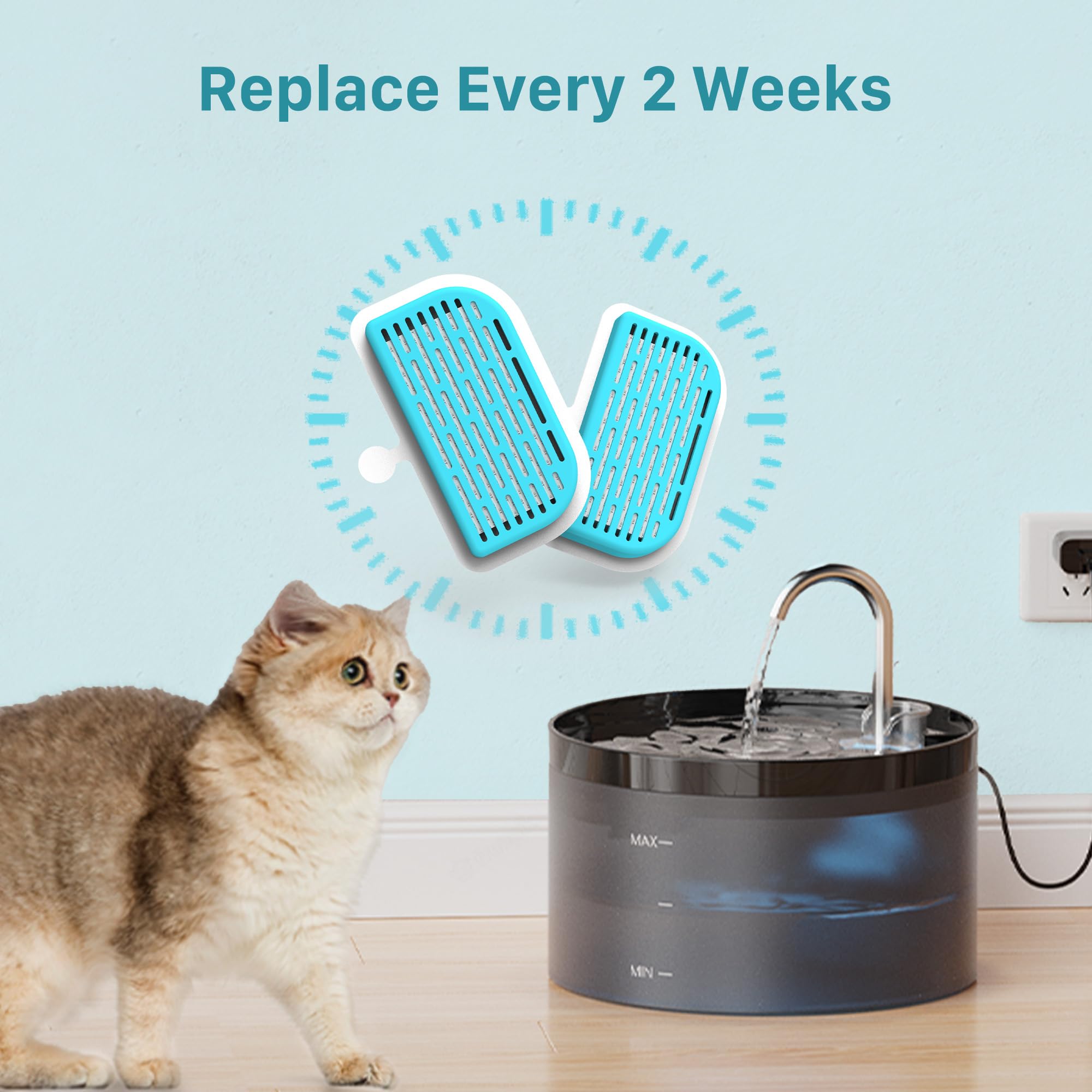 Lot De 16 Filtres Pour Fontaine À Chat - Filtre De Rechange Pour