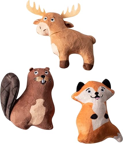 Miniatura 6 de Fringe Studio Juguete de peluche para perro, juego de 3 piezas, Merry Moose-Mas, colección Wagsdale (662024)