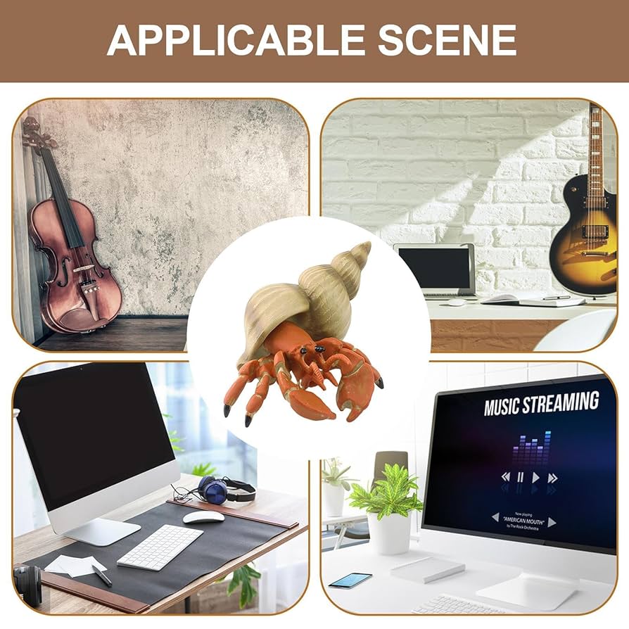 Amazon.co.jp: ヤドカリの置物 - 装飾的なヤドカリの殻付き、多